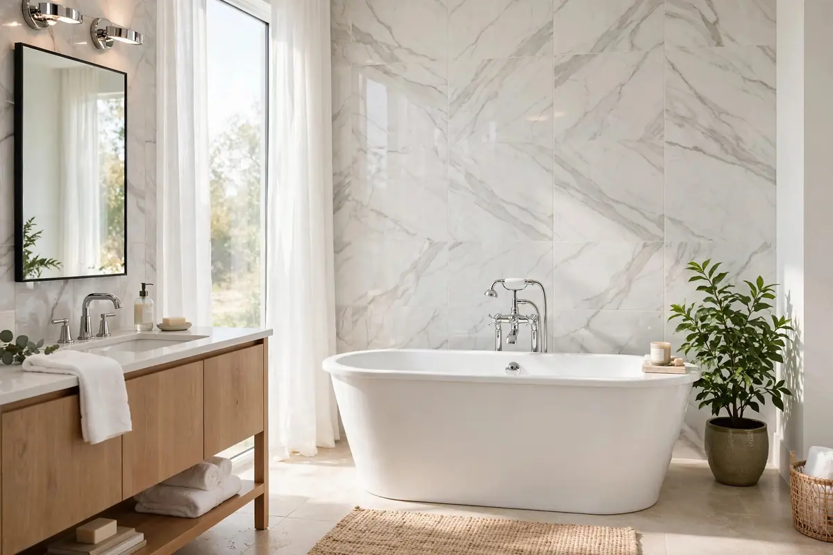 Bright, well-kept bathroom in a Fairfax Station home